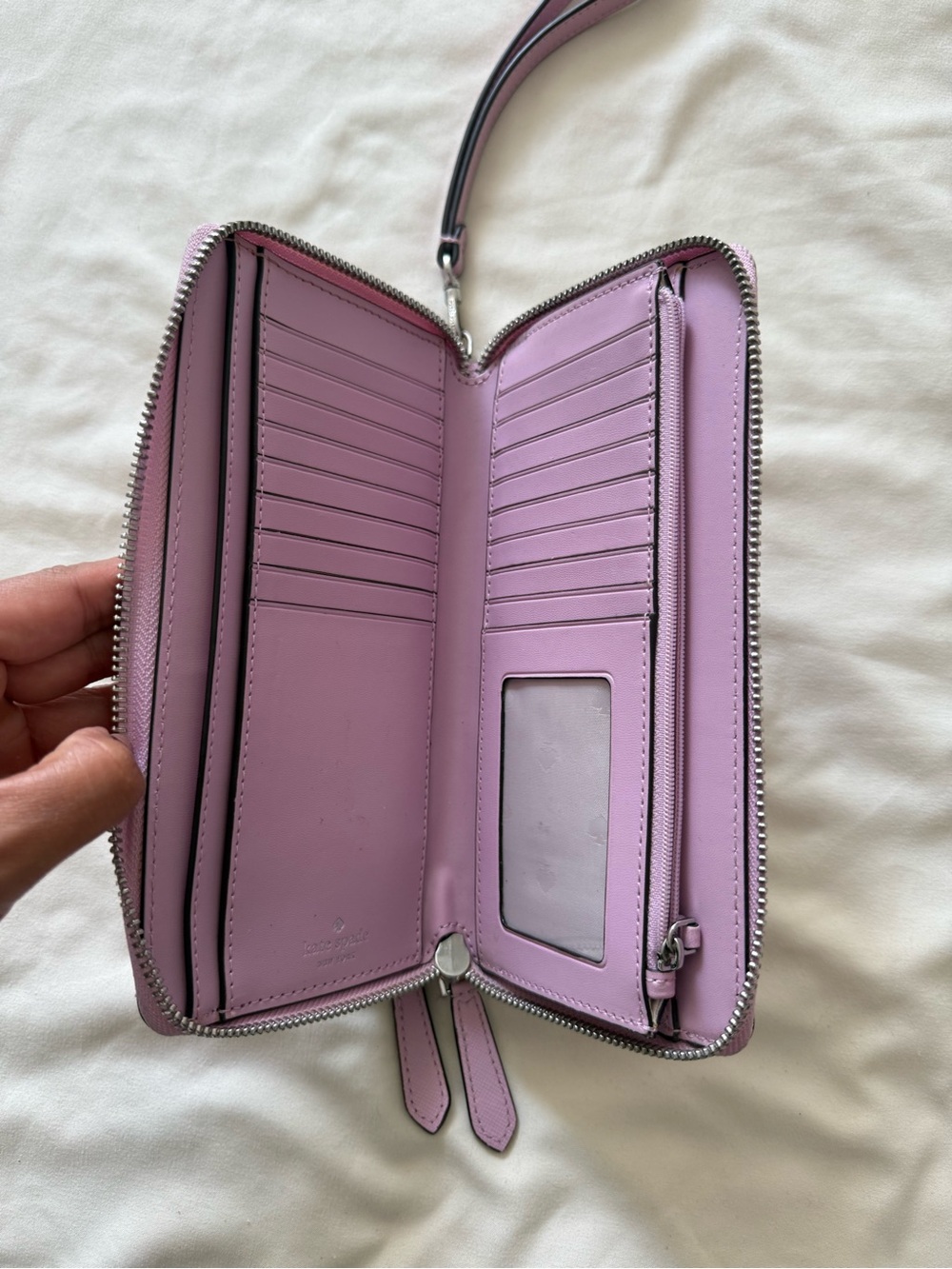 KATE SPADE | Payton Large Carryall Lavender Wristlet Wallet | - Picture 5 of 10